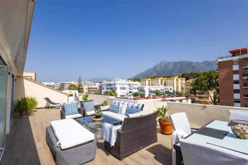 This bright two-bedroom, one-bathroom apartment is... — Costa del Sol · Marbella